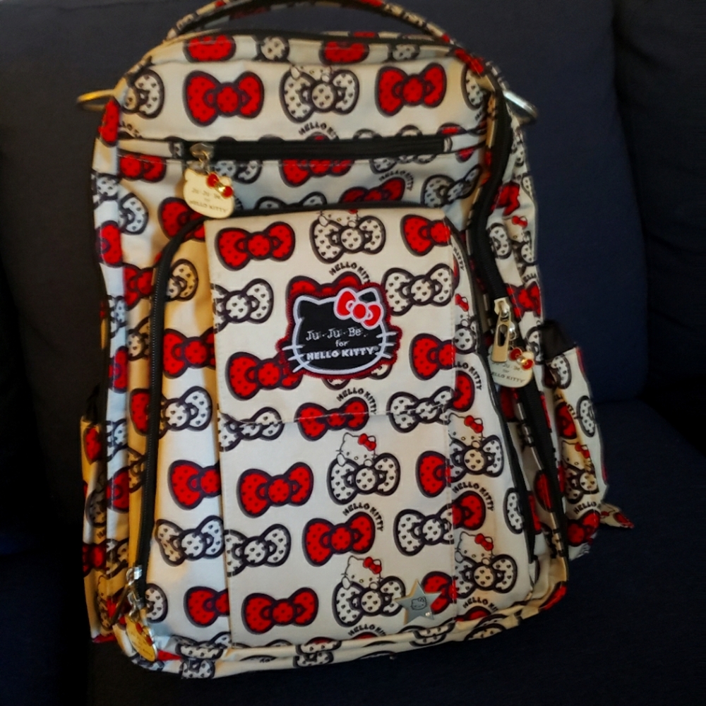 Hello Kitty  Ju Ju Be diaper bag with pacifier holder